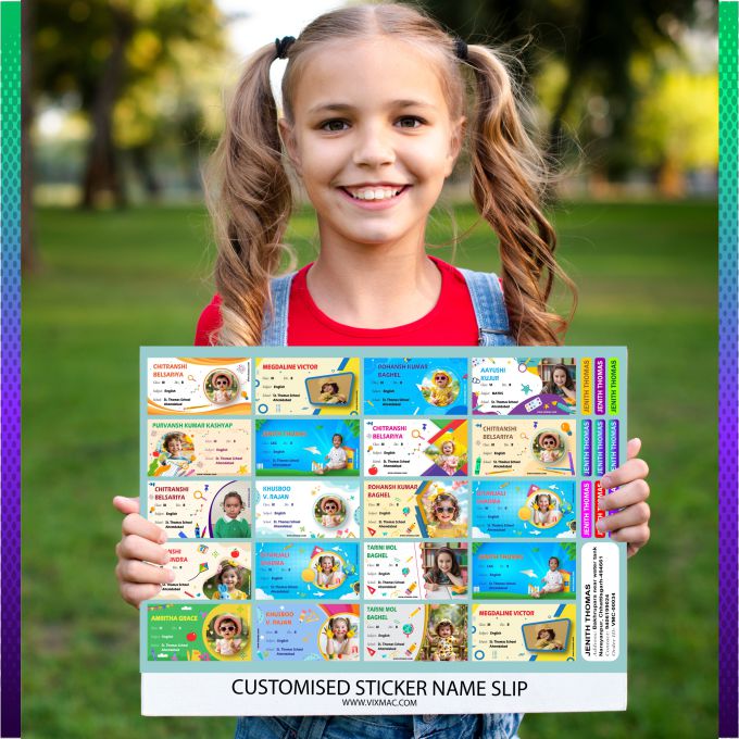Customised Sticker Name Slips – 58pc Combo Pack #14